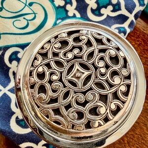 Brighton Silver Ornate Round Trinket Pill Box